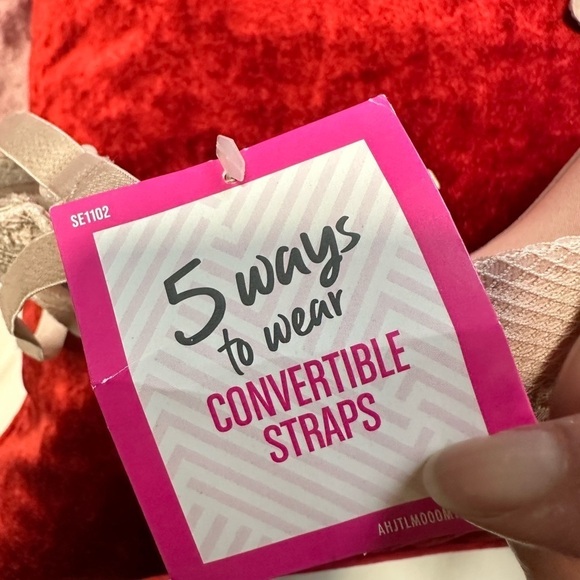 Maidenform Bra SE1102 Extreme Lift Push Up 5 Way convertible Wire 34B Blush 3478 - Picture 2 of 12